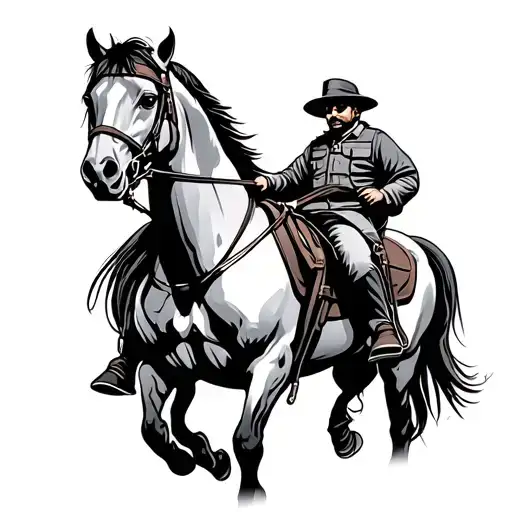 US cavalry tattoo design idea