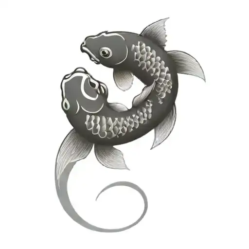 KOI FISH tattoo design idea