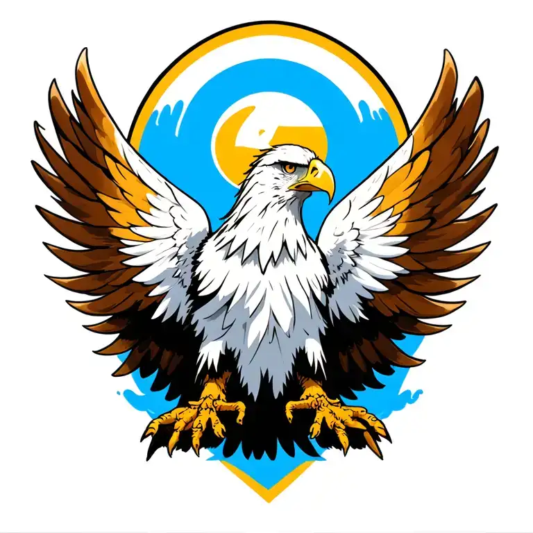HMVV with eagle wings tattoo design idea