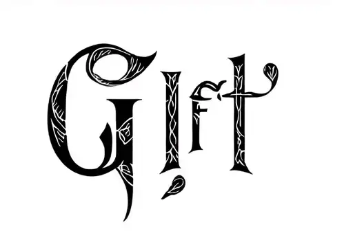 "Gift " tattoo design idea