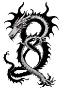 number eight ouroboros dragon tattoo design idea