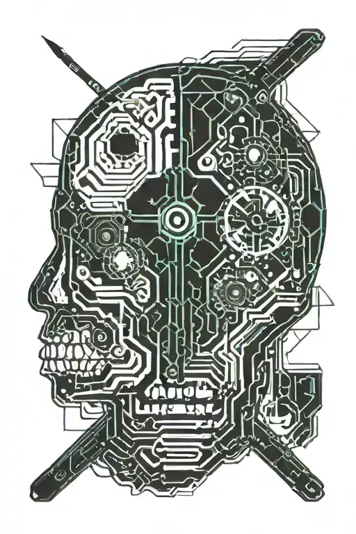 brain cancer tattoo design idea