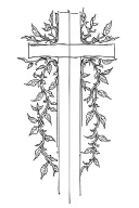 Cross With Vines tattoo design idea