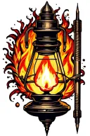 "Firelight Tattoo & Piercing" "Firelight Tattoo & Piercing" oil lamp with tattoo needle tattoo design idea