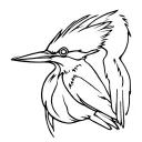 pileated woodpecker pecking tattoo design idea