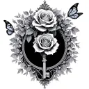Breath, Rose, Feather, Ivy, Tree Of Life, butterfly, Key tattoo design idea