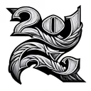 2023 Roman Numerals tattoo design idea