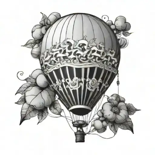 still balloon tattoo design idea