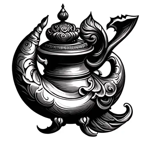 Genie Lamp tattoo design idea