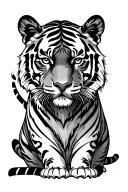 Tiger full body tattoo design idea