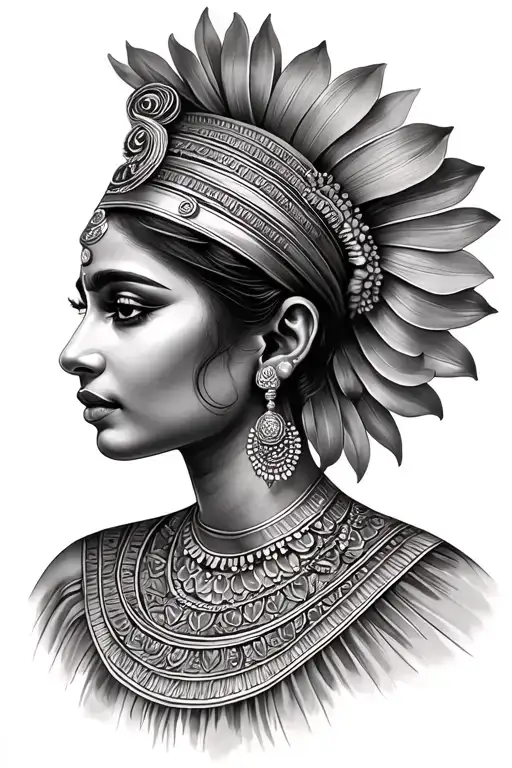 canna lily cleopatra tattoo design idea