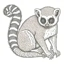 lemur tattoo design idea