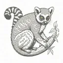 lemur tattoo design idea