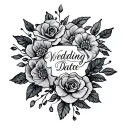 Wedding Date tattoo design idea