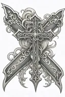 Faith cross men's tattoo tattoo design idea