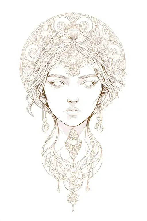 virgo zodiac sign tattoo design idea