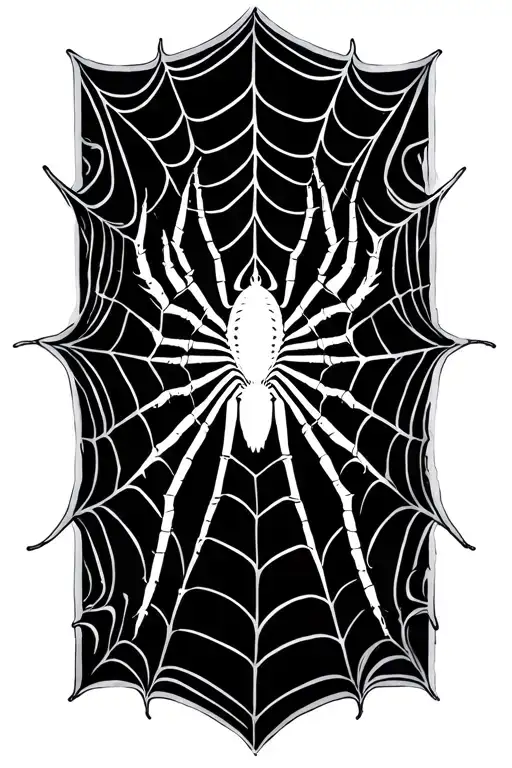 spider web tattoo design idea