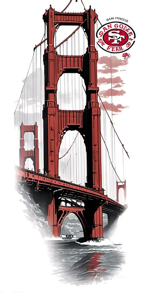 san francisco 49ers golden gate gangster tattoo design idea
