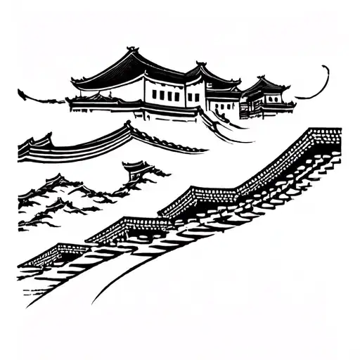 Great wall of china tattoo design idea
