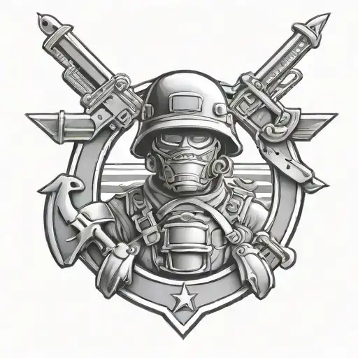 infantry army unit4 engineer tattoo design idea