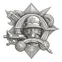 infantry army unit4 engineer tattoo design idea