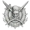 infantry army unit4 engineer tattoo design idea