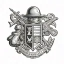 infantry army unit4 engineer tattoo design idea
