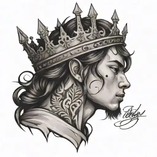 Jayden with crown tattoo design idea