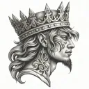 Jayden with crown tattoo design idea