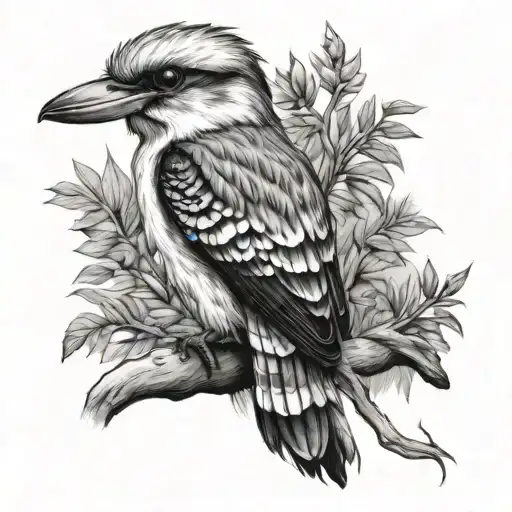 kookaburra wearing tattoo design idea