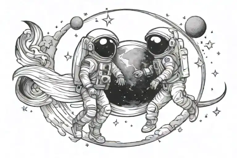 space love you to the moon include names cameron ethan lillies and always tattoo design idea