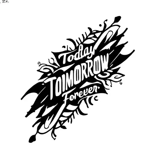 224 Today Tomorrow Forever tattoo design idea