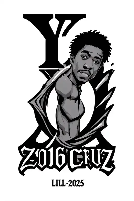 lil cruz over 2006-2025 make the numbers roman numerals tattoo design idea