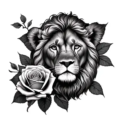 roses, lioness, stairway to heaven to irish rose tattoo design idea