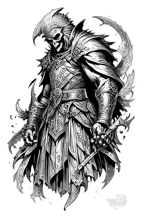 Lord sanguinius Warhammer 40k universe tattoo design idea