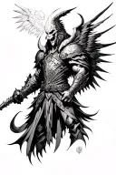 Lord sanguinius Warhammer 40k universe tattoo design idea