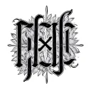 Two Word Ambigram Generator tattoo design idea