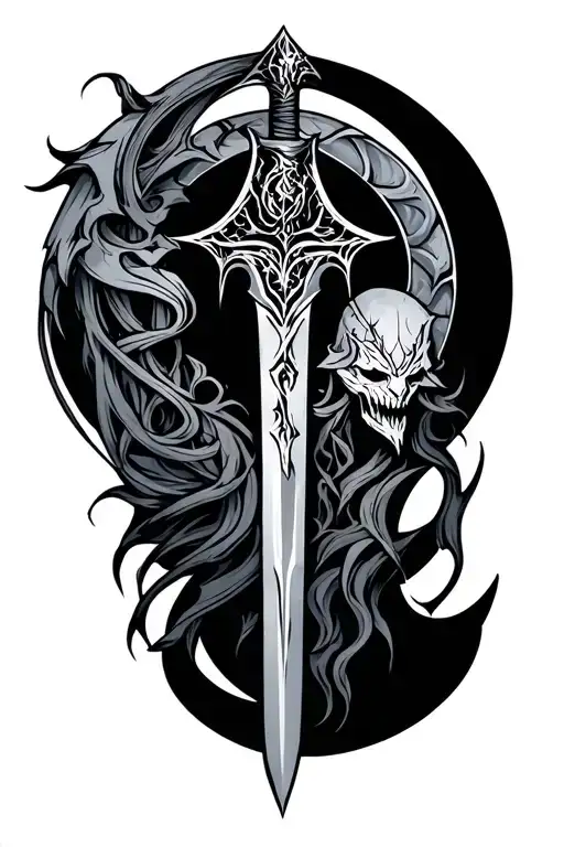 Frostmourne tattoo design idea