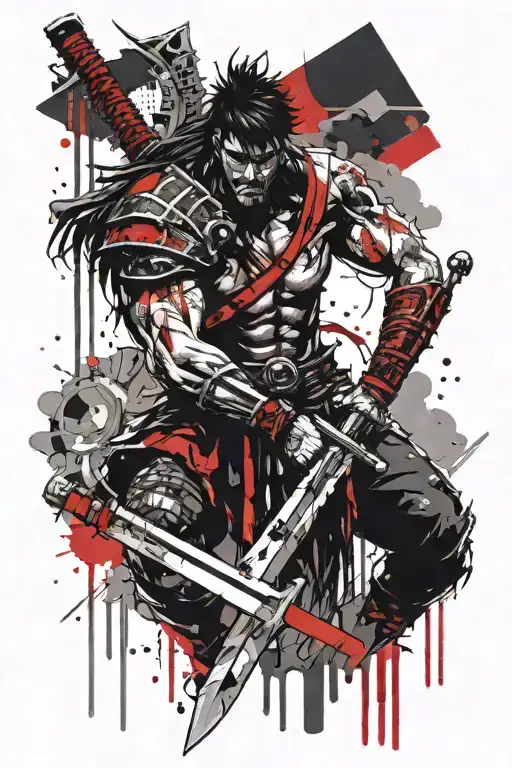 berserker from the manga with his huge sword tattoo design idea