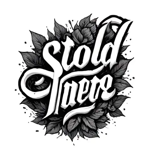 writing in soil tattoo design idea