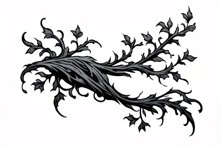 thick vine wrist tattoo design idea