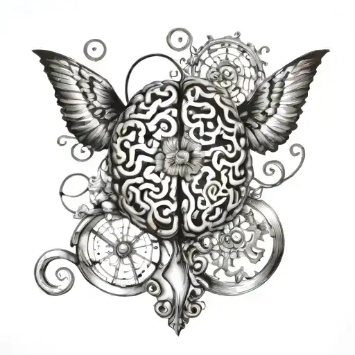 love for the human brain and forensics/criminal minds tattoo design idea