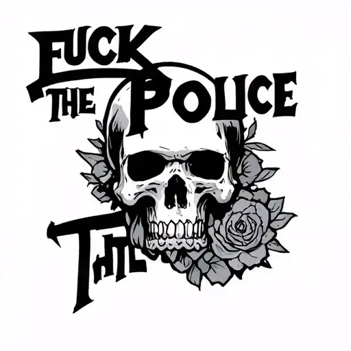 Fuck The Police tattoo design idea