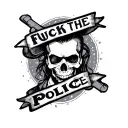 Fuck The Police tattoo design idea