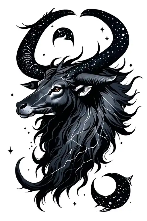 Taurus, Leo, Pisces, Virgo constellation tattoo design idea