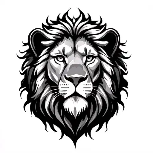 Lion Christian tattoo design idea
