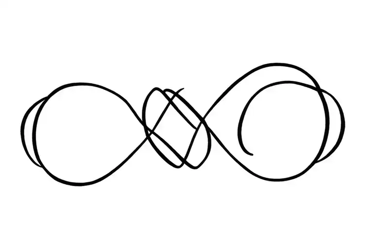 "CLA" infinity symbol intertwined tattoo design idea