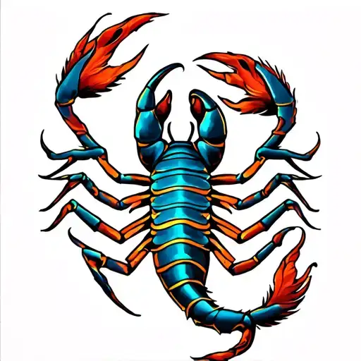 scorpio, sagittarius, pisces sign mixed tattoo design idea