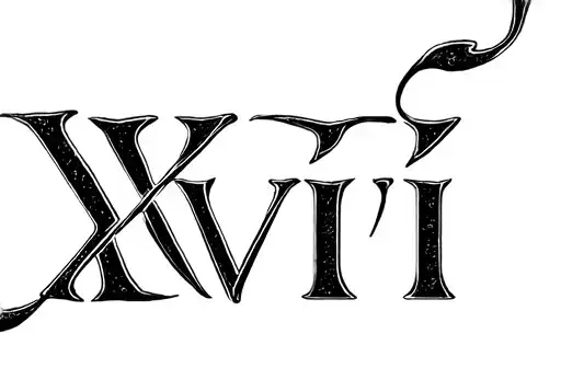 "XVII" tattoo design idea