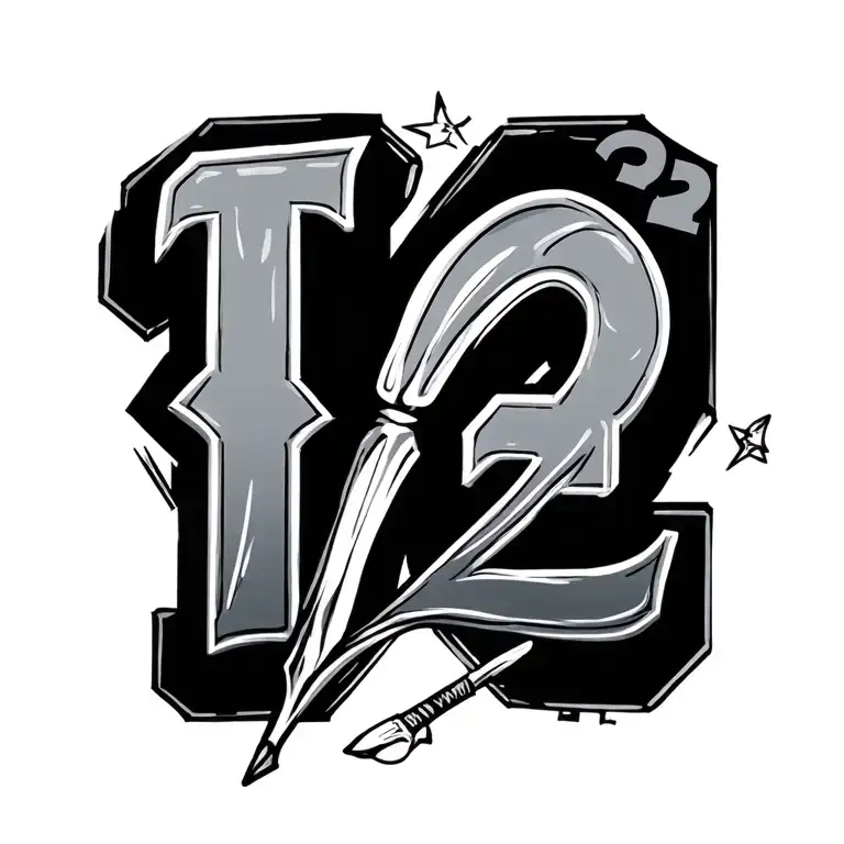 "12" Home Plate tattoo design idea